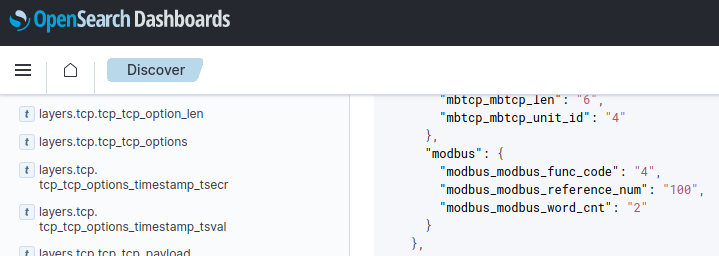 ModBus in OpenSearch